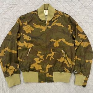Todd Snyder x Champion, Japenese Satin Camo Bomber (Size M)